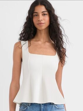 LOFT structured peplum tank top XXSP